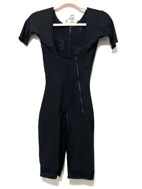Forma Tu Cuerpo Womens Compression Colombian Girdle Bodysuit Black Short Sleeve